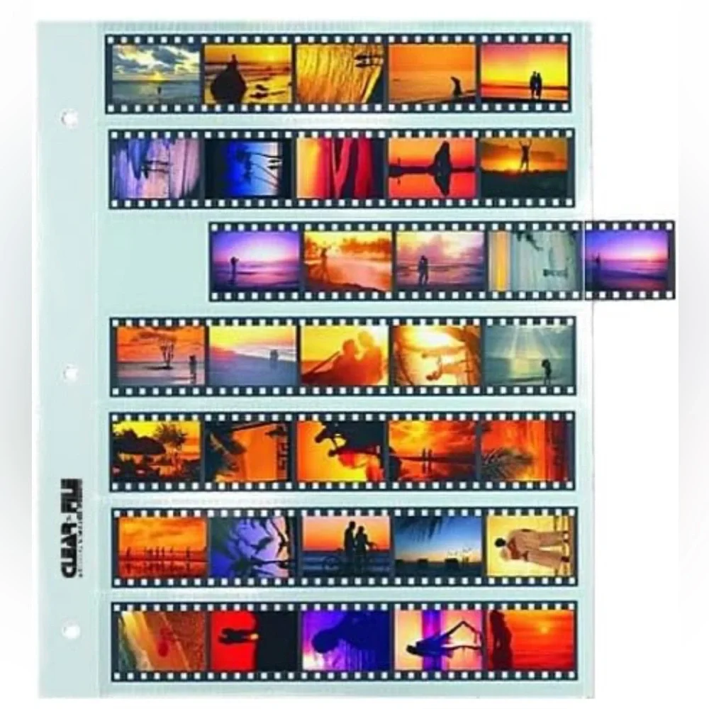 Clear-File Archival-Classic Storage Page for Negatives, 35mm - 100 Pack, New